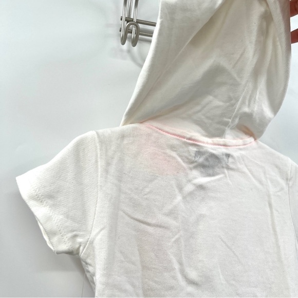 NWT LIMITED Girl's White & Pink Short Sleeve Zip Up Sweater Size 4T - Picture 7 of 11